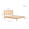 Elina Bed - Oak Rattan - Sizes Available