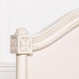 French Style Corley Mahogany Carved Single Bed - Ivory - 3ft