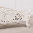 French Style Horatio Bed - White Mahogany - Carved - Sizes Available