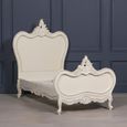 French Style Lomira Bed - Cream Mahogany - Carved - Sizes Available