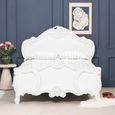 French Rose Cherub Bed - White Mahogany - Carved - Sizes Available