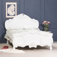 French Rose Cherub Bed - White Mahogany - Carved - Sizes Available