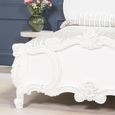 French Rose Cherub Bed - White Mahogany - Carved - Sizes Available