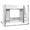 Gaia Highsleeper TV Bunk Bed - White