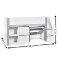 Gaia Midsleeper Bed - White
