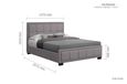 Hannover Bed - Grey Fabric - Sizes Available