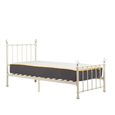 Jessica Bed Frame - Cream Metal - 3ft Single