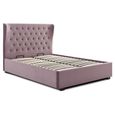 Kensington Athena Heather Velvet Fabric Ottoman Storage Bed - 6ft Queen Size