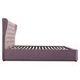 Kensington Athena Heather Velvet Fabric Ottoman Storage Bed - 6ft Queen Size