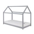 Kids House Bed - Grey