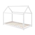 Kids House Bed - White