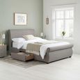 Lancaster Bed - Grey Fabric - Sizes Available