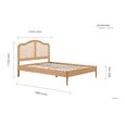 Leonie Bed - Oak Rattan - Sizes Available