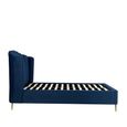 Lottie Ottoman Storage Bed - Blue Fabric - Sizes Available