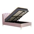 Lottie Ottoman Storage Bed - Pink Fabric - Sizes Available