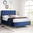 Loxley Bed - Blue Fabric - Sizes Available