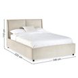 Maddock Ottoman Storage Bed - Beige Fabric - Sizes Available