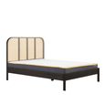Margot Bed - Black Rattan - Sizes Available