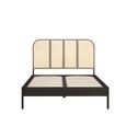 Margot Bed - Black Rattan - Sizes Available