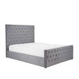 Marquis Ottoman Storage Bed - Grey Velvet Fabric - Sizes Available