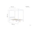 Mercia Four Poster Bed - White Wood - Sizes Available