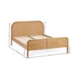 Milo Chevron Bed - Oak - Sizes Available