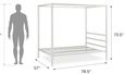 Moca White Metal 4ft 6in Double Bed - 4073139UK