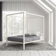 Moca White Metal 4ft 6in Double Bed - 4073139UK