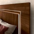 Modern Eva Bed - Walnut with Gold Trim - Sizes Available