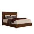 Modern Eva Bed - Walnut with Gold Trim - Sizes Available