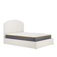 Monaco Ottoman Storage Bed - White Fabric - Sizes Available