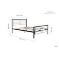 Montana Bed Frame - Chrome Metal - Sizes Available