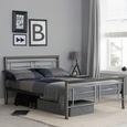 Montana Bed Frame - Chrome Metal - Sizes Available