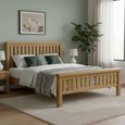 Normandy Slatted Bed - Oak - 6ft Queen Size