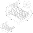 Nowata Bushwick White Metal Bed - Sizes Available - 4044129NUK