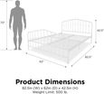 Nowata Bushwick White Metal Bed - Sizes Available - 4044129NUK
