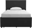 Nowata Kelly Dark Grey 3ft Single Bed with Storage - 4296419NUK