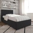 Nowata Kelly Dark Grey 3ft Single Bed with Storage - 4296419NUK
