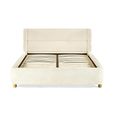 Oberon Bed - Cream Boucle Fabric - Sizes Available