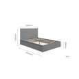 Oslo Ottoman Storage Bed - Grey - Sizes Available