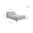 Otley Bed - Dove Grey Fabric - Sizes Available