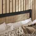 Padstow Ottoman Bed - Black and Rattan - Sizes Available