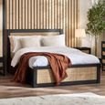 Padstow Ottoman Bed - Oak and Rattan - Sizes Available