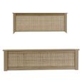 Padstow Bed - Oak and Rattan - Sizes Available