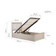 Phoenix Ottoman Storage Bed - Pearl Grey - Sizes Available