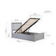 Phoenix Ottoman Storage Bed - Stone Grey - Sizes Available