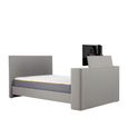 Plaza TV Bed - Grey Fabric - Sizes Available