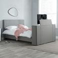 Plaza TV Bed - Grey Fabric - Sizes Available