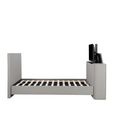 Plaza TV Bed - Grey Fabric - Sizes Available