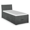 Rauch Aditio 3ft Single Bed - High Gloss Grey